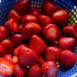 Erdbeeren gewaschen und geputzt