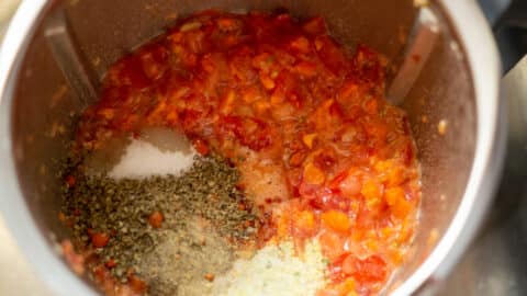 Zutaten Tomatencremesuppe im Mixtopf