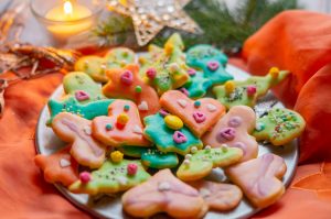 Bunte Weihnachts-Butterplätzchen aus dem Thermomix®