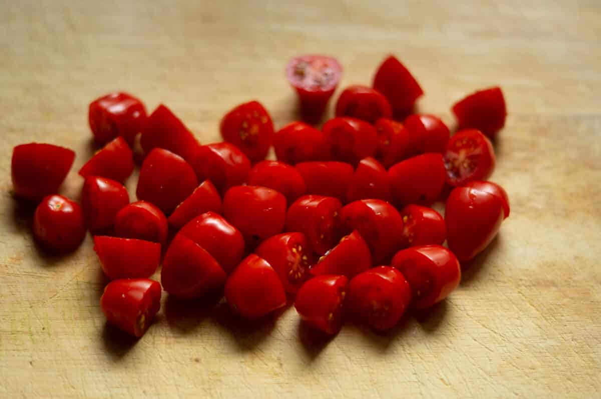 Hack Bresso Pasta Thermomix: 90 Grad Emulsion 4 Cocktailtomaten halbieren