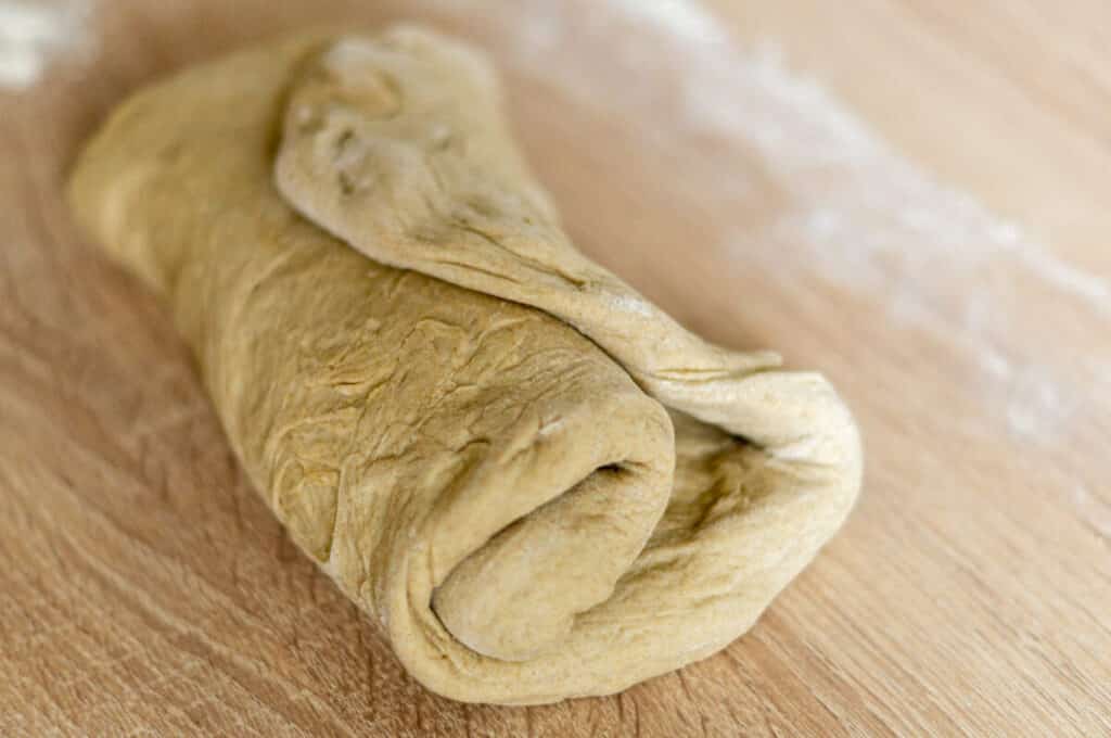 Friss dich dumm Brot Thermomix® (730 g, 4 Mehle, saftig) 14 brotteig falten thermomix