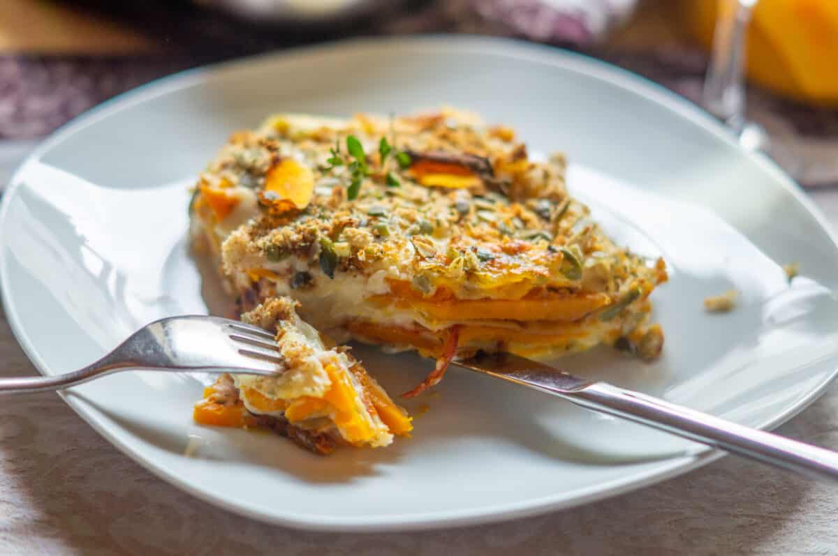 Kürbis im Thermomix® · Saison plus 64 Rezepte 7 Kürbis-Knusper-Lasagne aus dem Thermomix®