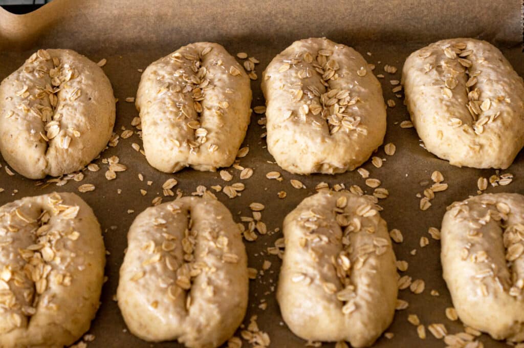 Haferflockenbrötchen Thermomix®: 8 Stück mit Buttermilch 13 haferflockenbroetchen vor backen