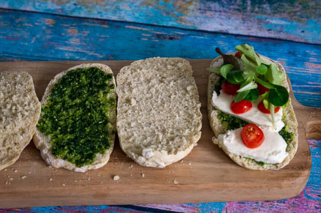 Panini Thermomix: knusprig durch Dinkel-Weizen-Mix 13 panini belegen