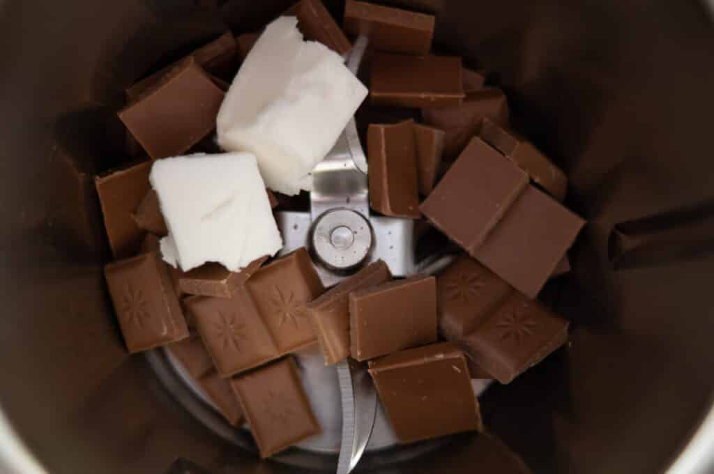 Schokoladenglasur Thermomix®: glänzend bei 50 °C 5 schokolade kokosfett thermomix