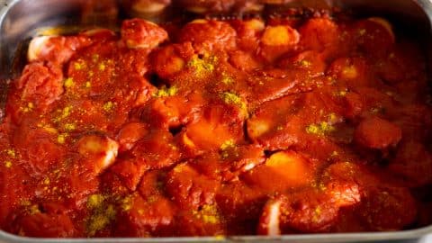 Currywurst im Ofen backen