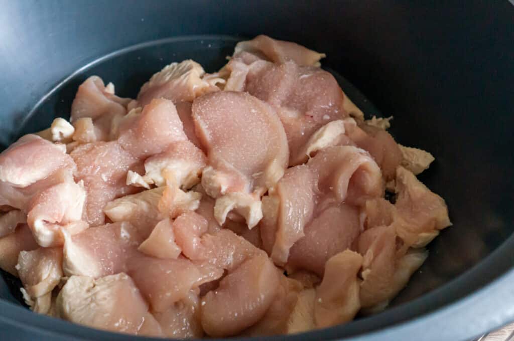 Low Carb Hähnchen-Geschnetzeltes Thermomix®: 11 g Carbs 4 fleisch im varoma