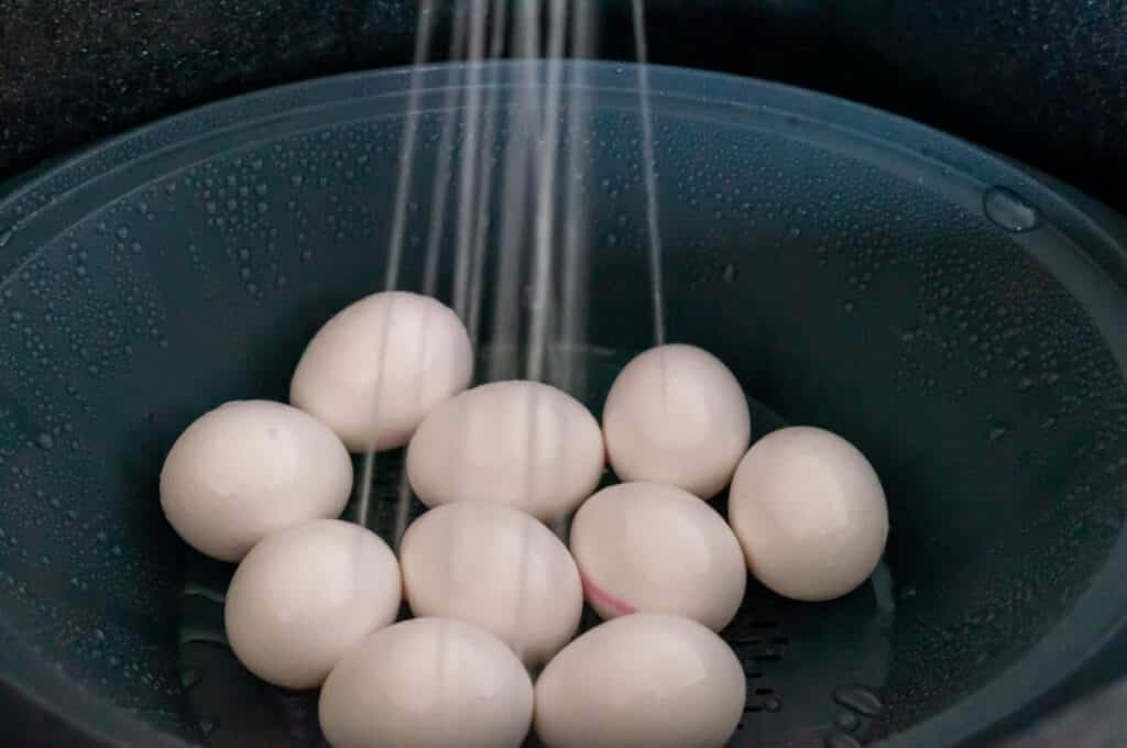 Eier kochen im Thermomix® weich oder hart 12 gekochte eier abschrecken varoma