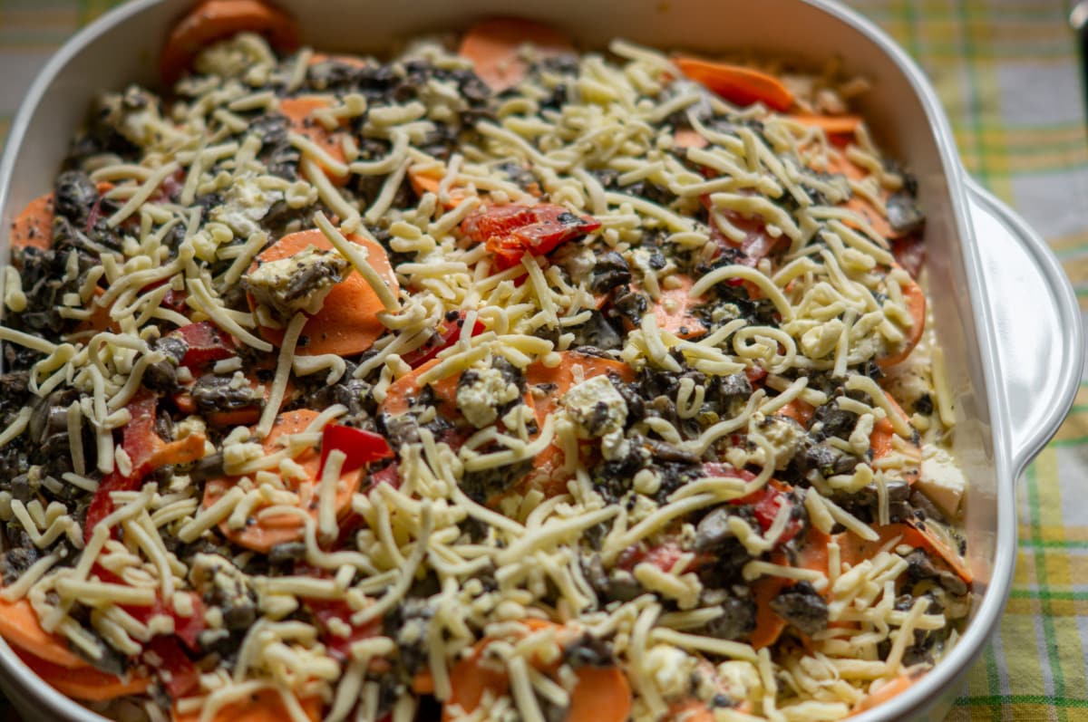 Süßkartoffel Gratin aus dem Thermomix® 11 suesskartoffelauflauf thermomix vor backen