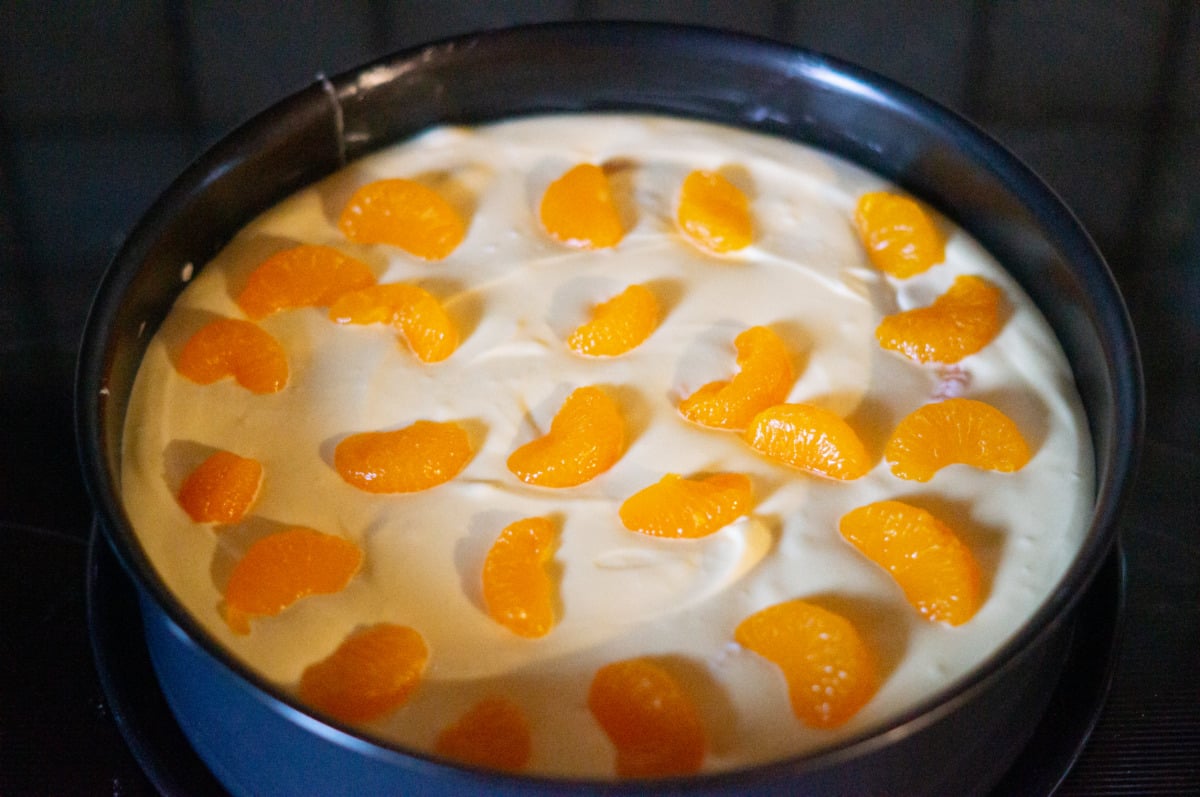 Käsekuchen ohne Boden Thermomix® (10 Min Teig, 70 Min Ofen) 9 teig mandarinen springform