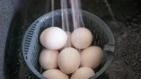 Thermomix Eier im Garkörbchen abschrecken