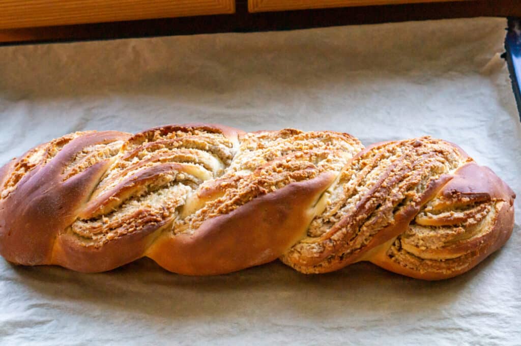 Nusszopf Thermomix® (16 Stücke, Hefeteig, 145 Min) 13 thermomix nusszopf gebacken