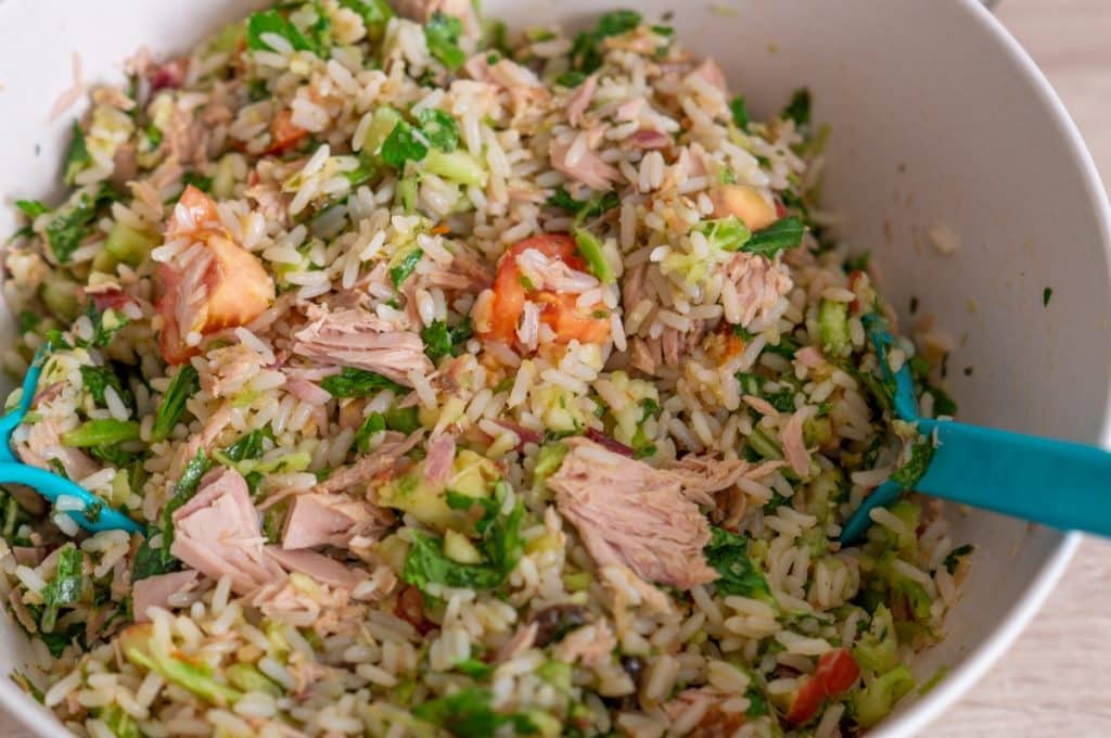 Sizilianischer Reissalat aus dem Thermomix® 11 reissalat vermischen