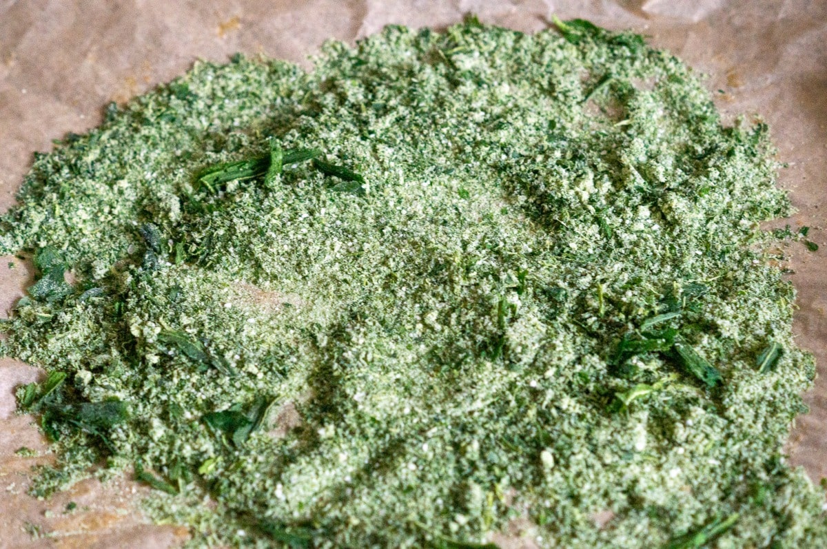 Bärlauchsalz Thermomix®: 6 Monate haltbar 7 baerlauchsalz nach dem trocknen