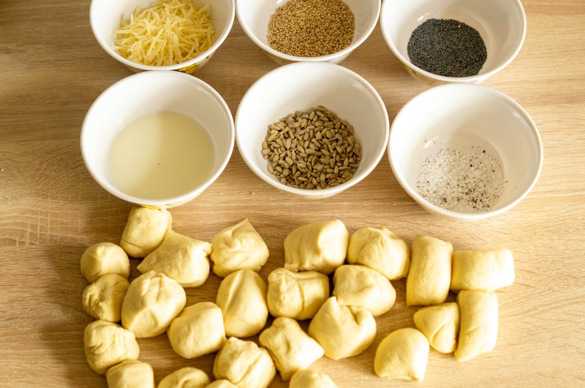 Brötchensonne Partysonne Thermomix®: 12 Stück, 60 Min, Hefeteig 7 broetchen toppen