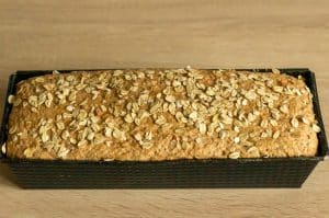 Dinkel-Möhren-Brot Teig nach dem Gehen