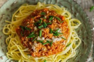 Grünkernbolognese aus dem Thermomix