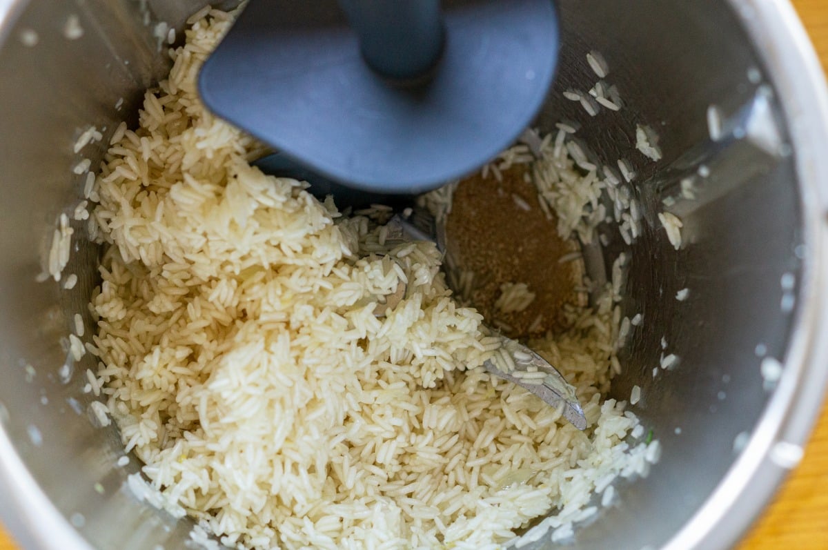 Curryrisotto mit Apfel aus dem Thermomix® 3 Reis gedünstet, vom Boden schaben