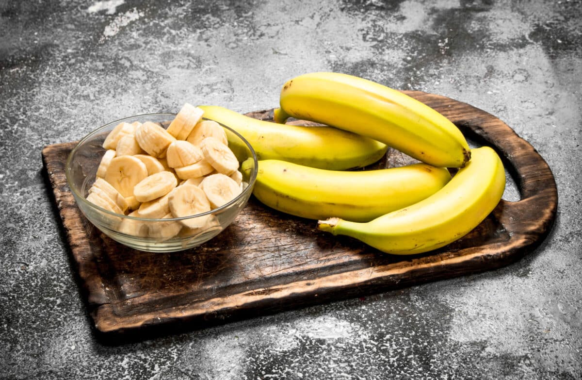 Ballerina Superfood Smoothie aus dem Thermomix® 6 bananen in scheiben