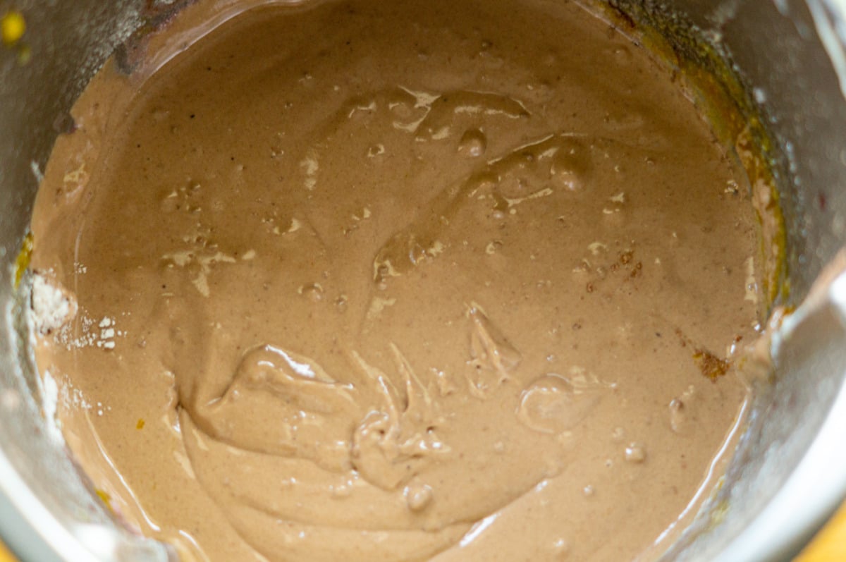 Rotweinkuchen aus dem Thermomix® 9 thermomix teig mit restlichen zutaten gemischt