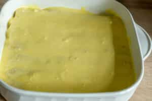 Tiramisu Creme auf Keksschicht