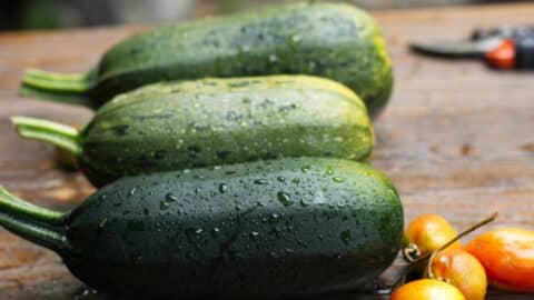 zucchinis frisch geerntet