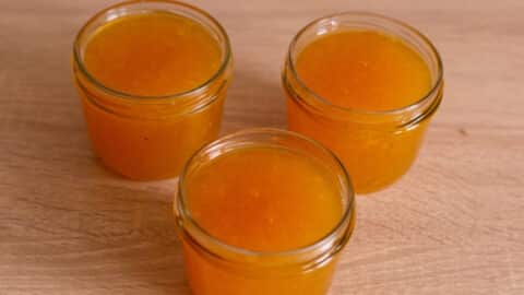 Mandarinen Marmelade abfüllen