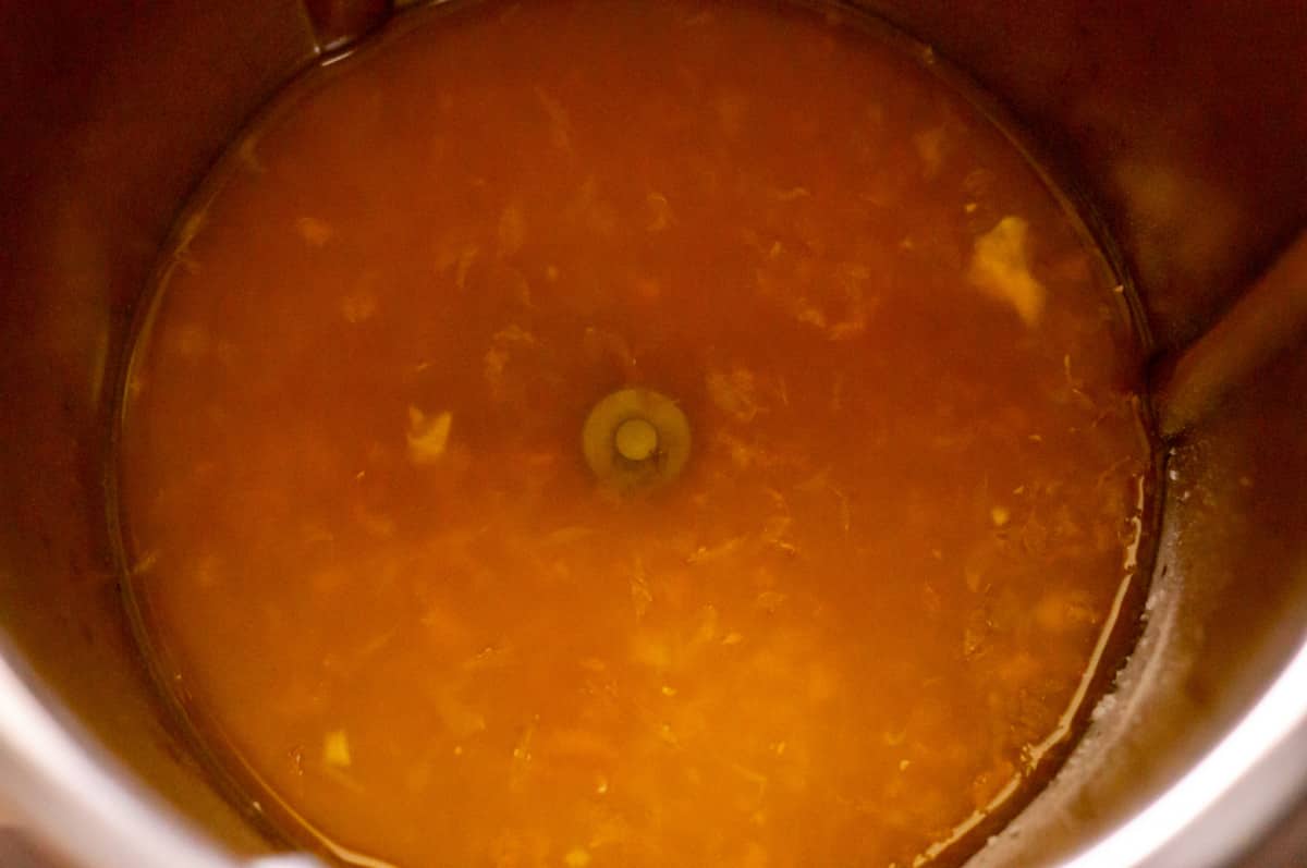 Mandarinenmarmelade Thermomix®: 600 g, 25 Min, 2:1 Zucker 4 mandarinen zerkleinern im