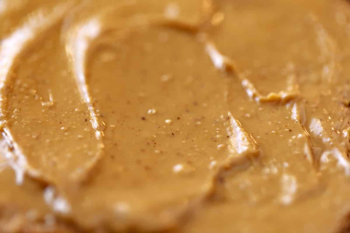 Erdnussbutter aus dem Thermomix® 4 erdnussbutter nahaufnahme