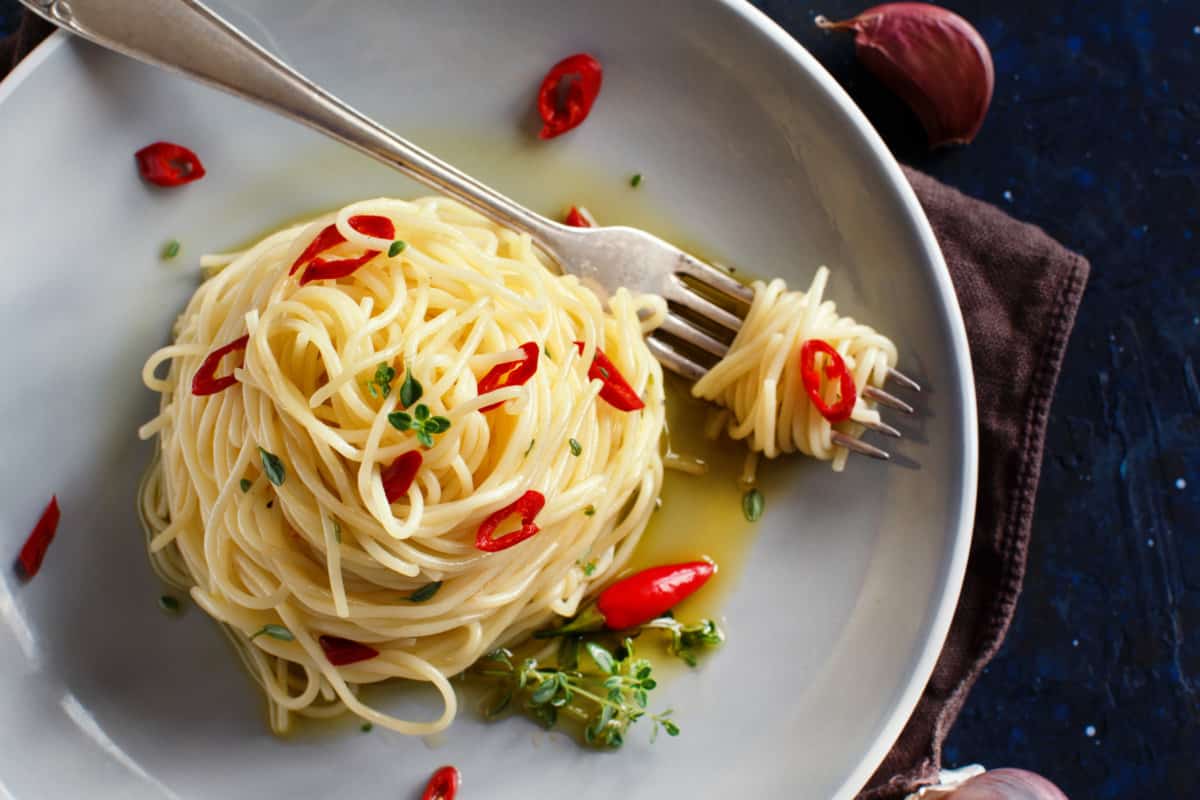 Spaghetti aglio olio e peperoncino aus dem Thermomix®
