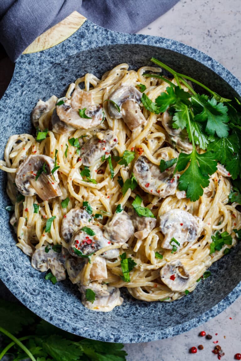 Spaghetti in Champignon-Rahmsoße aus dem Thermomix®