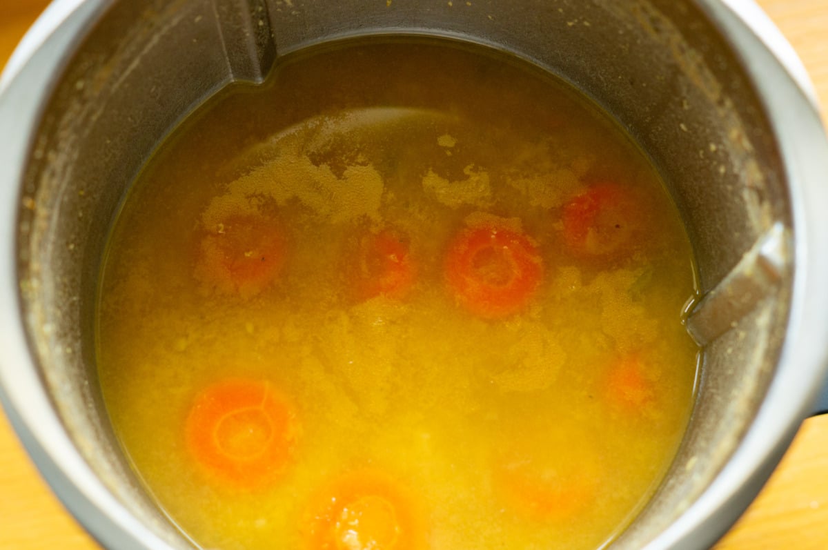 Rote Linsensuppe Thermomix® (30 Min, würzig) 8 bruehe karotten im