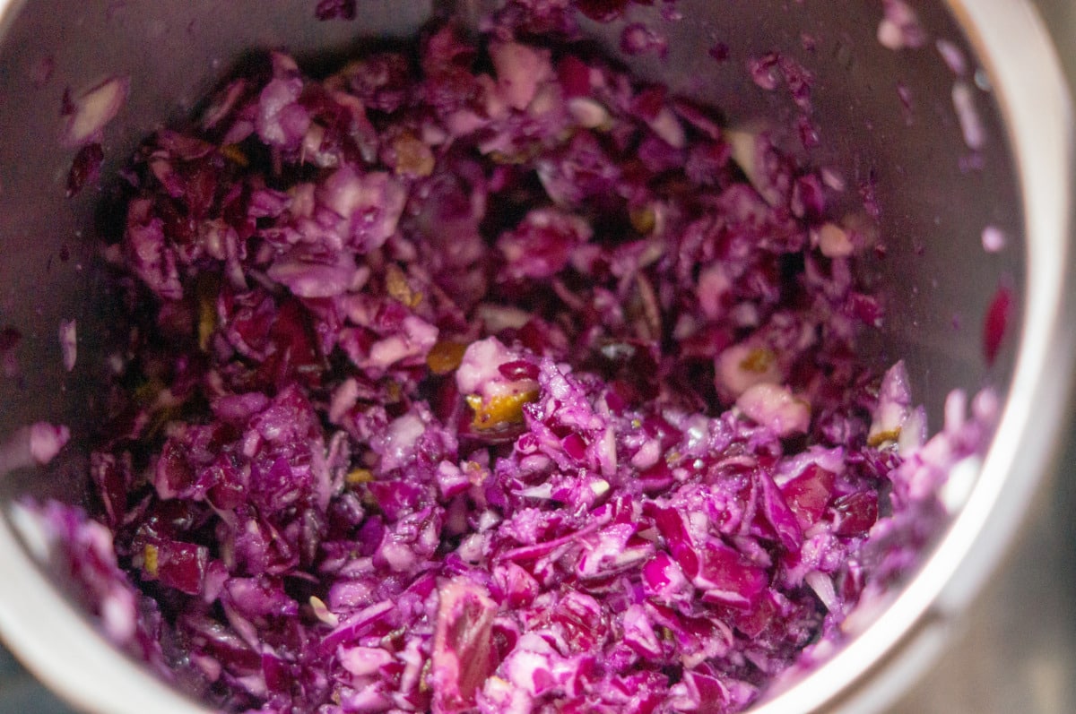 Rotkohl-Birnen-Salat: knackig statt matschig (Thermomix®) 7 rotkohl im thermomix zerkleinern