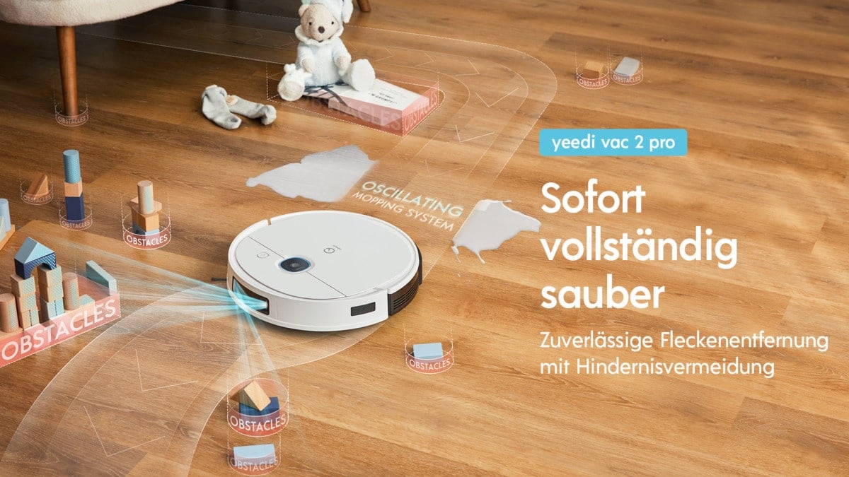 Reinigungserkennung Staubsaugerroboter Yeedi Vac 2 Pro