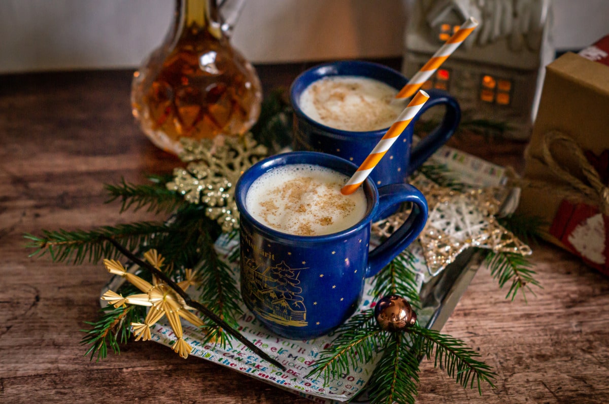 Sahnepunsch Thermomix®: cremig ohne Klümpchen 6 Fertiger Sahnepunsch aus dem Thermomix mit Zimt