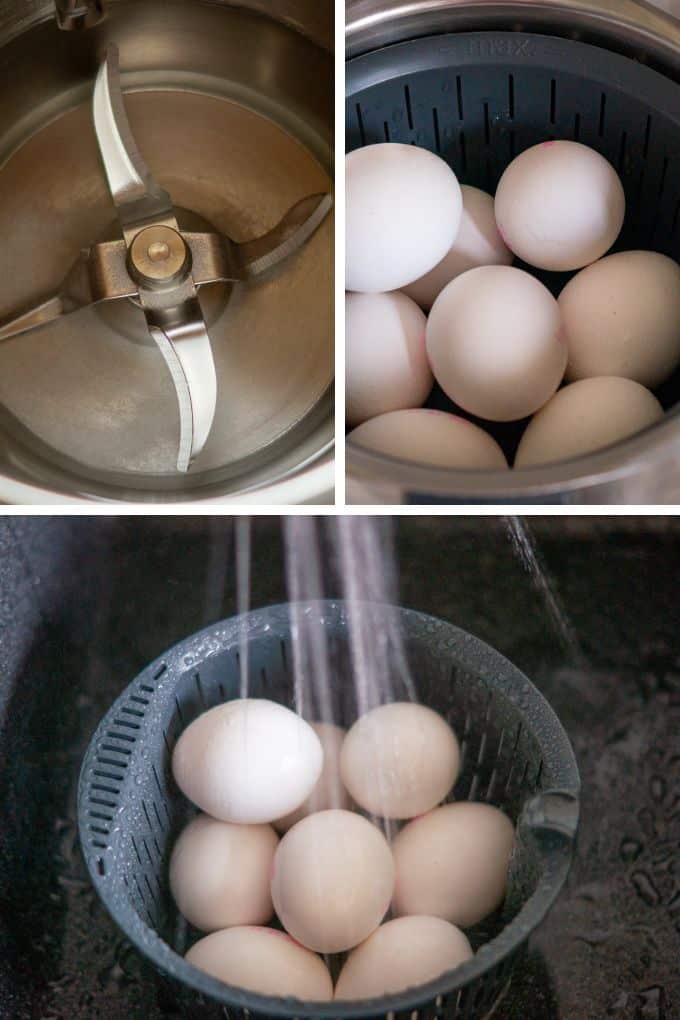 Eier kochen Thermomix® TM5 und TM6 Herstellung Zusammenfassung Infografik