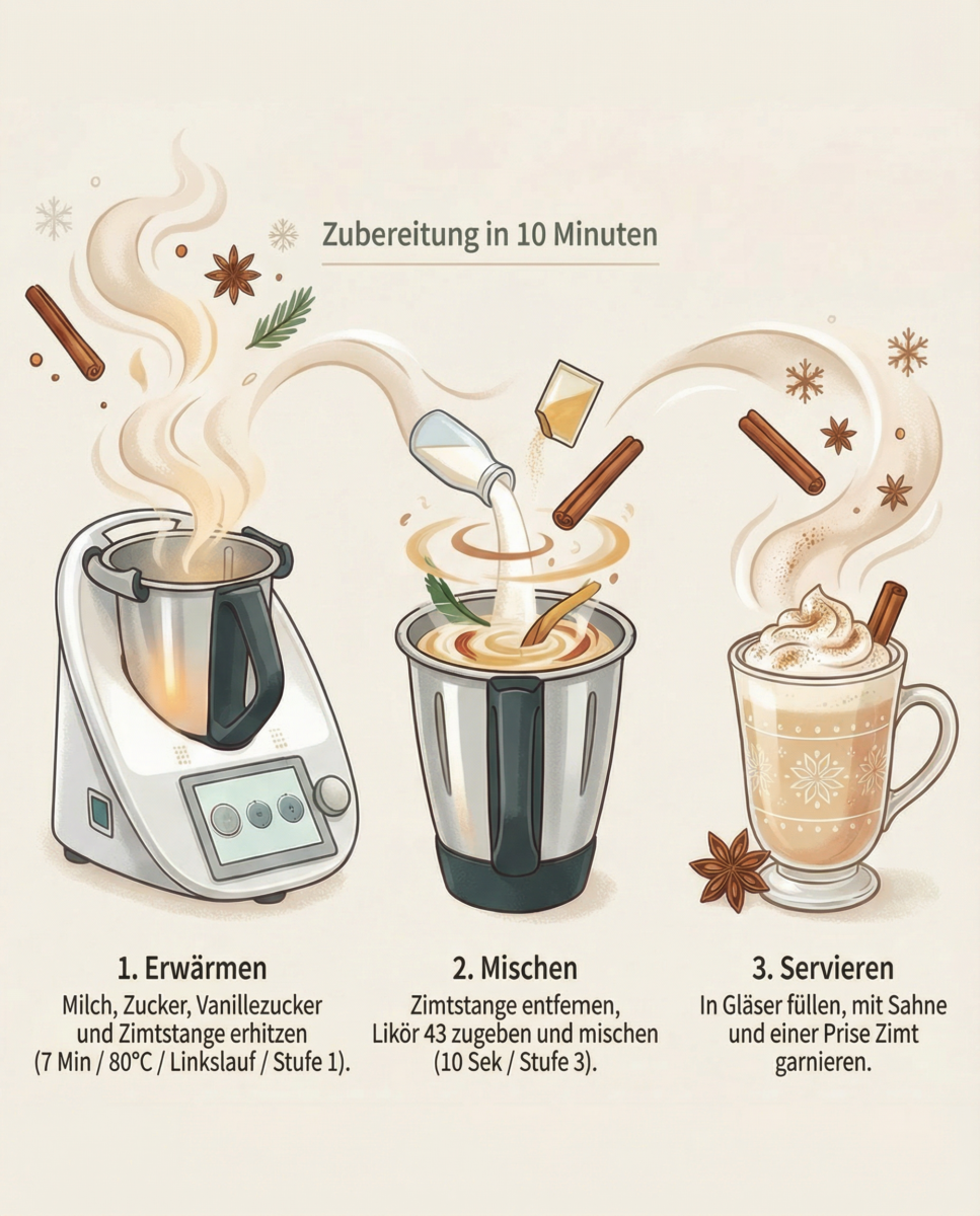 Traumhafter Schneepunsch aus dem Thermomix® (In 10 Minuten) 5 Schneepunsch Zubereitung