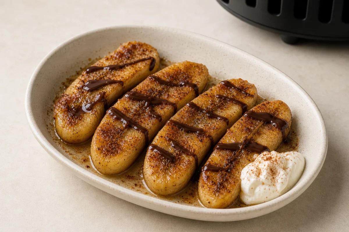 Gebackene Bananen aus dem Thermomix® und der Heißluftfritteuse 1 Gebackene Bananen aus dem Thermomix® und der Heißluftfritteuse