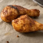 Knusprige goldbraune Hähnchenschenkel aus der Heißluftfritteuse
