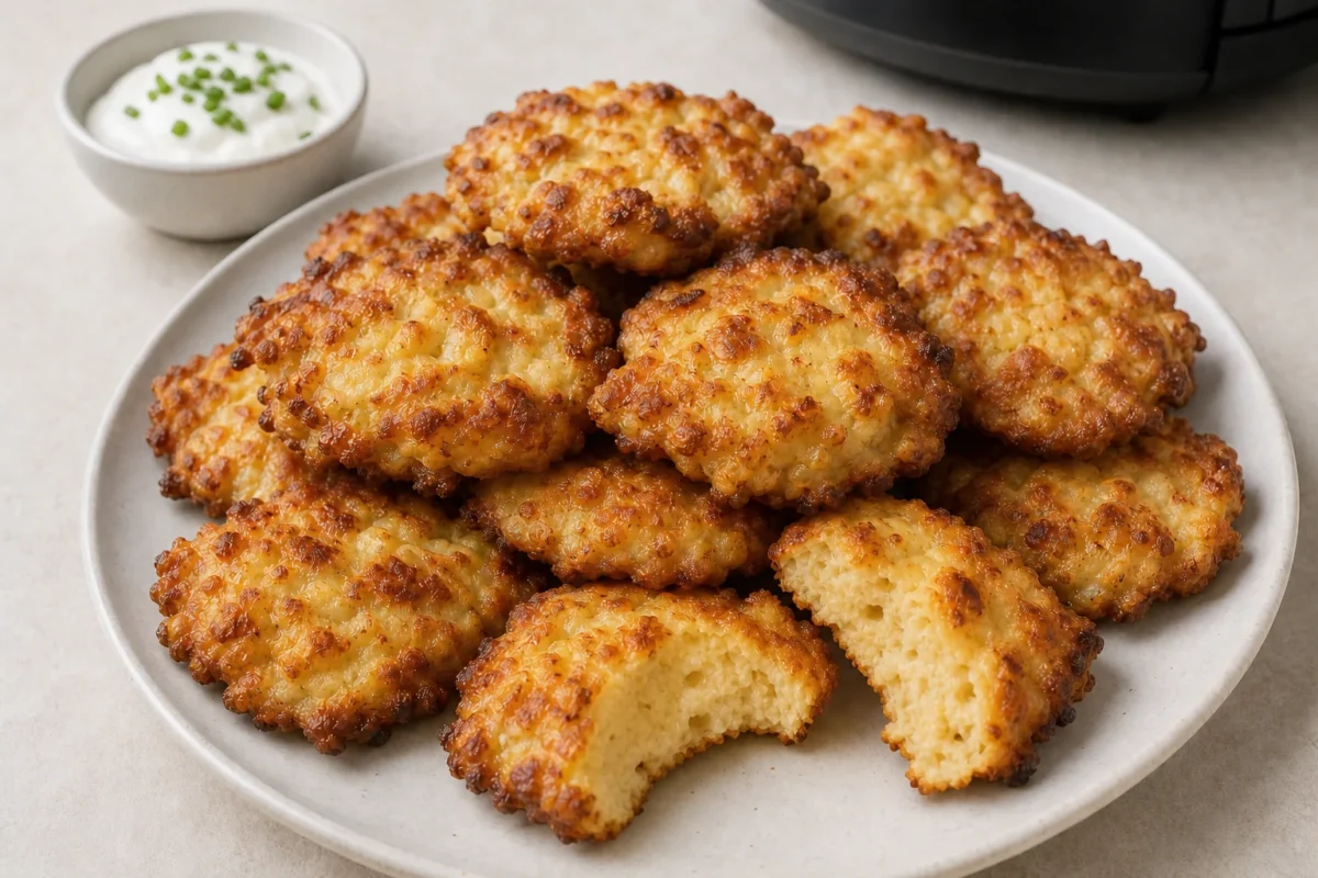 Käsespätzle-Puffer aus dem Thermomix® und der Heißluftfritteuse 1 Käsespätzle-Puffer aus dem Thermomix® und der Heißluftfritteuse