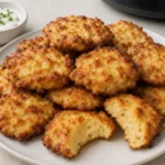 Knusprige Käsespätzle-Puffer aus der Heißluftfritteuse mit Kräutern